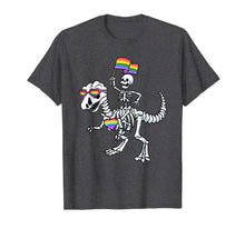 Ladda upp bild till gallerivisning, Halloween LGBT Tshirt T Rex Dinosaur Skeleton Gay Pride T-Shirt 253456
