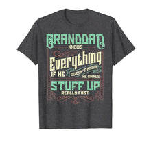 Ladda upp bild till gallerivisning, Mens Granddad Knows Everything Funny Granddad Christmas Gifts T-Shirt-1654539
