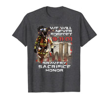 Ladda upp bild till gallerivisning, We will never forget 9-11-01 Bravery Sacrifice Honor Tshirt 96922
