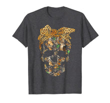Ladda upp bild till gallerivisning, Hunting Camouflage Skull with Leopard Bandana Halloween T-Shirt 379262
