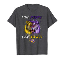 Ladda upp bild till gallerivisning, LSU Tigers Love Purple Live Gold - Tiger Head T-Shirt 120723
