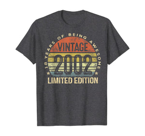 18 Year Old Gifts Vintage 2002 Limited Edition 18th Birthday T-Shirt-65842