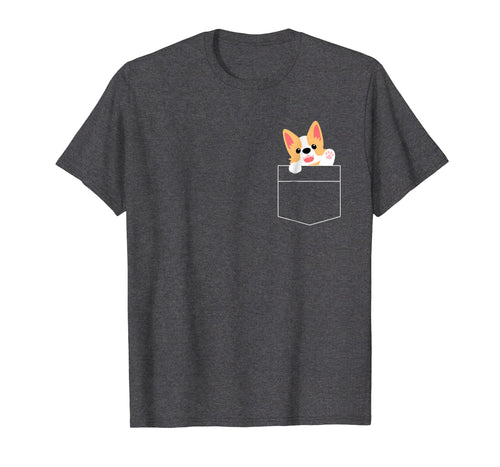 Funny shirts V-neck Tank top Hoodie sweatshirt usa uk au ca gifts for Funny Dog Lover Gifts T-shirt Cute Corgi Puppy Pocket Shirt 2267163