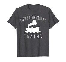 Ladda upp bild till gallerivisning, Funny shirts V-neck Tank top Hoodie sweatshirt usa uk au ca gifts for Easily Distracted By Trains T-Shirt Hobby Train Lover Gifts 1895776
