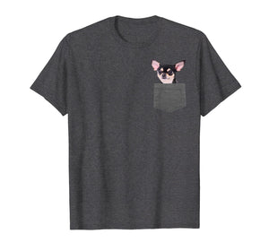 Chihuahua In Pocket T-Shirt Chihuahua Lovers Gifts