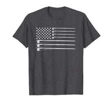 Ladda upp bild till gallerivisning, Fly Rod Fishing American Flag T-Shirt 132788

