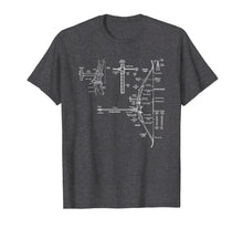 Ladda upp bild till gallerivisning, Funny shirts V-neck Tank top Hoodie sweatshirt usa uk au ca gifts for Cool Archery Tees - Bow Design Blueprint T-Shirt 2241532
