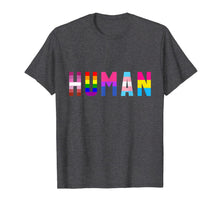 Ladda upp bild till gallerivisning, HUMAN Flag LGBT Gay Pride Month Transgender T Shirt Support 32516
