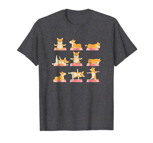 Funny shirts V-neck Tank top Hoodie sweatshirt usa uk au ca gifts for Corgi Yoga Shirt-Yoga Corgi Dog On Mat-Cool Gifts T-Shirt 2268142