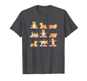 Funny shirts V-neck Tank top Hoodie sweatshirt usa uk au ca gifts for Corgi Yoga Shirt-Yoga Corgi Dog On Mat-Cool Gifts T-Shirt 2268142