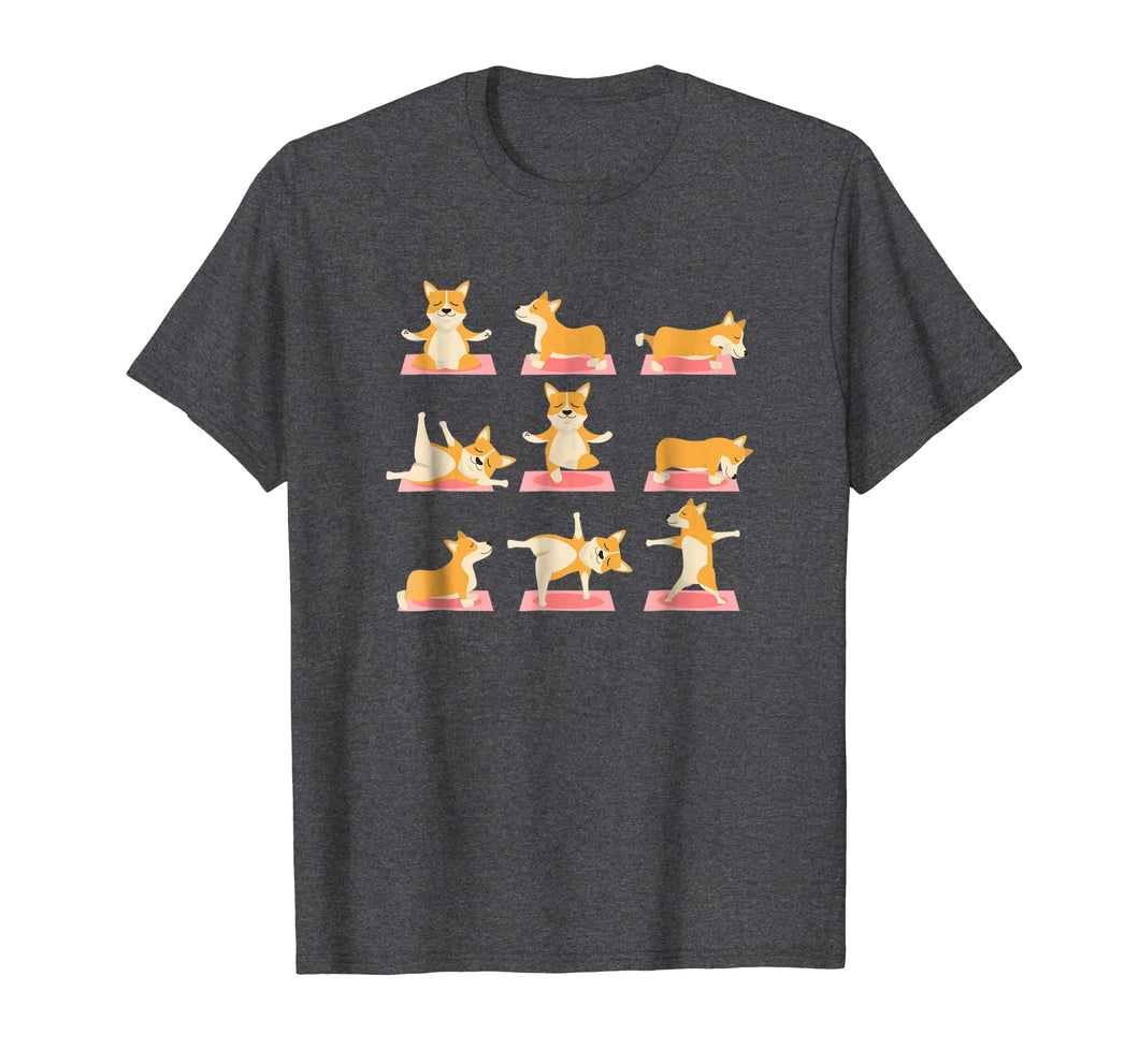 Funny shirts V-neck Tank top Hoodie sweatshirt usa uk au ca gifts for Corgi Yoga Shirt-Yoga Corgi Dog On Mat-Cool Gifts T-Shirt 2268142