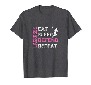 Funny shirts V-neck Tank top Hoodie sweatshirt usa uk au ca gifts for Girls Lacrosse T Shirt Lax Gear Gifts Eat Sleep Defend 2035444