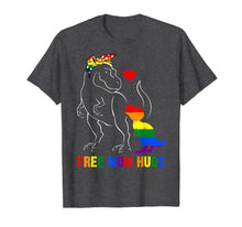 Ladda upp bild till gallerivisning, Free Mom Hugs T-Shirt - LGBT Mom Saurus Rainbow Shirts Gift 42691
