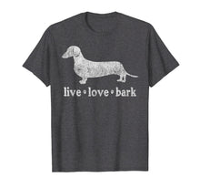 Ladda upp bild till gallerivisning, Funny shirts V-neck Tank top Hoodie sweatshirt usa uk au ca gifts for Retro Dachshund Live Love Bark  T Shirt 594773
