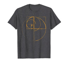 Ladda upp bild till gallerivisning, Fibonacci Golden Ratio Circle T Shirt
