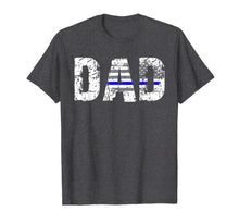 Ladda upp bild till gallerivisning, Thin Blue Line Flag T Shirts Dad Police Gifts Father's Day 131375
