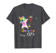 Ladda upp bild till gallerivisning, Funny shirts V-neck Tank top Hoodie sweatshirt usa uk au ca gifts for Unicorn Dabbing Awesome Since 1979 40th Birthday Gift 2645213
