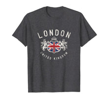 Ladda upp bild till gallerivisning, London Great Britain Vintage Crown Flag T-shirt 274231
