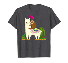 Ladda upp bild till gallerivisning, Sloth Riding Llama Tshirt Funny Valentines Day Gift
