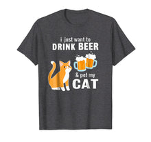 Ladda upp bild till gallerivisning, Funny shirts V-neck Tank top Hoodie sweatshirt usa uk au ca gifts for I Just Want to Drink Beer And Pet My Cat T-shirt 1140330
