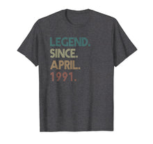 Ladda upp bild till gallerivisning, Funny shirts V-neck Tank top Hoodie sweatshirt usa uk au ca gifts for 28th Birthday gift 28 Years Old Legend Since April 1991 2576982
