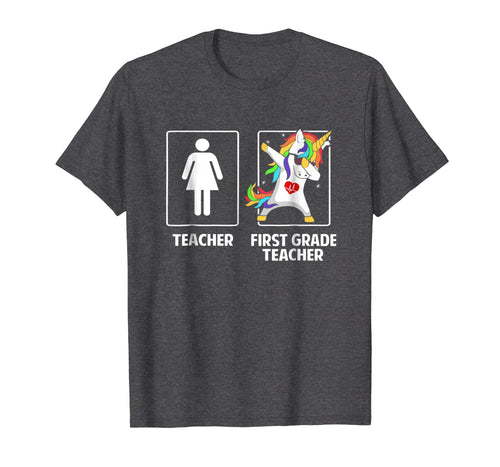 Funny shirts V-neck Tank top Hoodie sweatshirt usa uk au ca gifts for First Grade Teacher Unicorn Dabbing Funny T Shirt Gifts Dab 596962