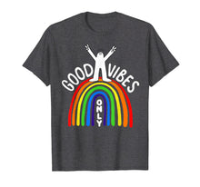 Ladda upp bild till gallerivisning, Funny shirts V-neck Tank top Hoodie sweatshirt usa uk au ca gifts for Women's T Shirt Good Vibes Only Rainbow Print Girls Tee 1382700

