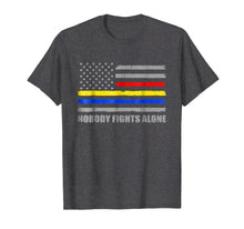 Ladda upp bild till gallerivisning, Funny shirts V-neck Tank top Hoodie sweatshirt usa uk au ca gifts for 911 Dispatcher Shirt Nobody Fights Alone Dispatcher Support 2763572
