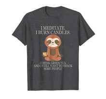 Ladda upp bild till gallerivisning, Funny shirts V-neck Tank top Hoodie sweatshirt usa uk au ca gifts for Funny Cute Sloth Meditation Inner Peace T-Shirt 570881
