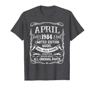 Funny shirts V-neck Tank top Hoodie sweatshirt usa uk au ca gifts for Classic Vintage April 1984 T-Shirt 1984 Birthday Gifts 2239973