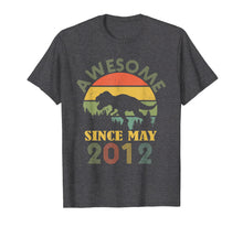 Ladda upp bild till gallerivisning, Awesome Since May 2012- Gifts 7th Birthday Dinosaur T-Shirt
