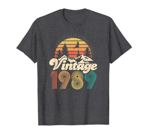 30th Birthday Gifts - Vintage 1989 T-Shirt Hiking Women Men