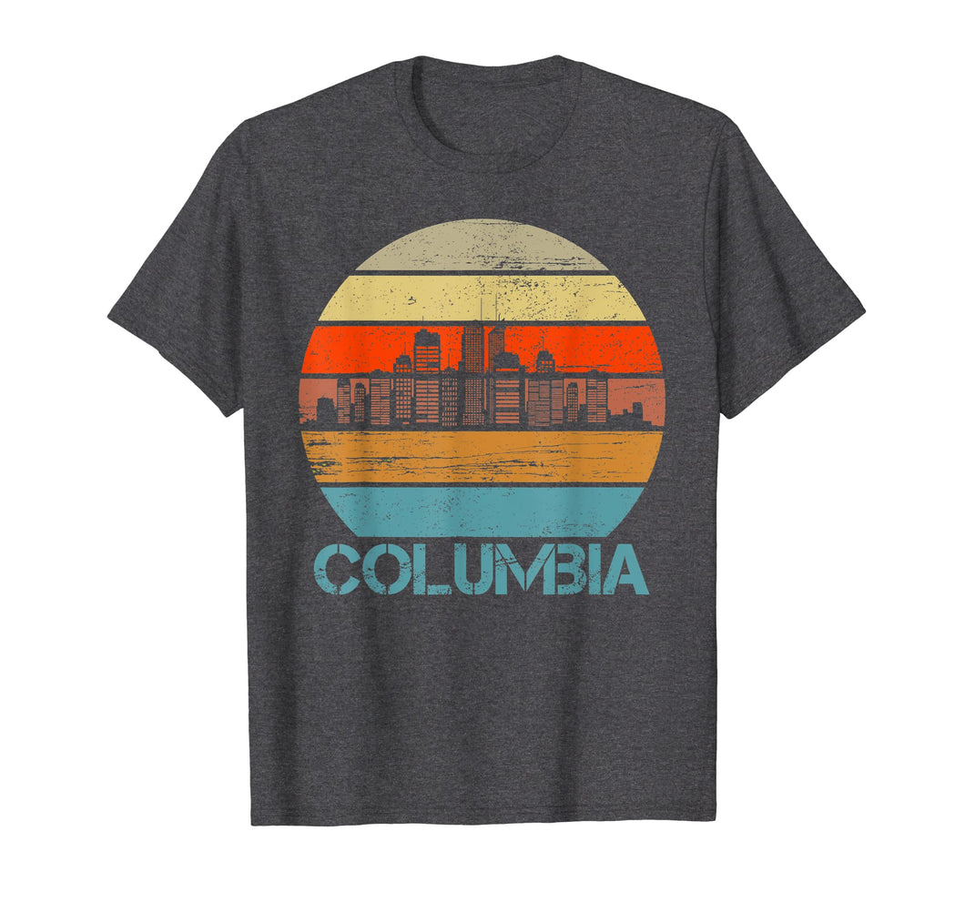 Funny shirts V-neck Tank top Hoodie sweatshirt usa uk au ca gifts for Columbia City Retro Vintage Skyline Gifts T-Shirt 2869233