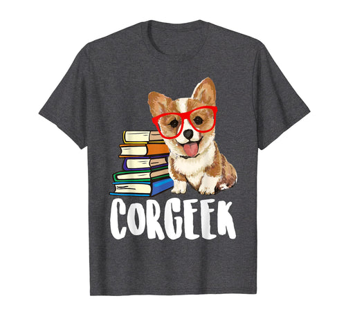 Funny shirts V-neck Tank top Hoodie sweatshirt usa uk au ca gifts for Corgeek Reading Book Tshirt Funny Corgi Dog Lover Gifts 1069697