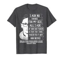 Ladda upp bild till gallerivisning, Funny shirts V-neck Tank top Hoodie sweatshirt usa uk au ca gifts for RBG Quote I Ask No Favor For My Sex Feminist T Shirts 1100697
