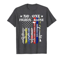 Ladda upp bild till gallerivisning, Funny shirts V-neck Tank top Hoodie sweatshirt usa uk au ca gifts for No One Fights Alone TShirt USA Flag Veterans Army Police EMS 269135
