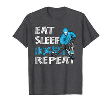 Ladda upp bild till gallerivisning, Eat Sleep Hockey Repeat Shirt for Boys and Men Funny 1105903
