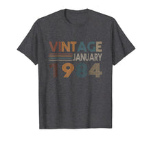 Ladda upp bild till gallerivisning, Retro Vintage January 1984 T-Shirt 35th Birthday Gift Tee 836152
