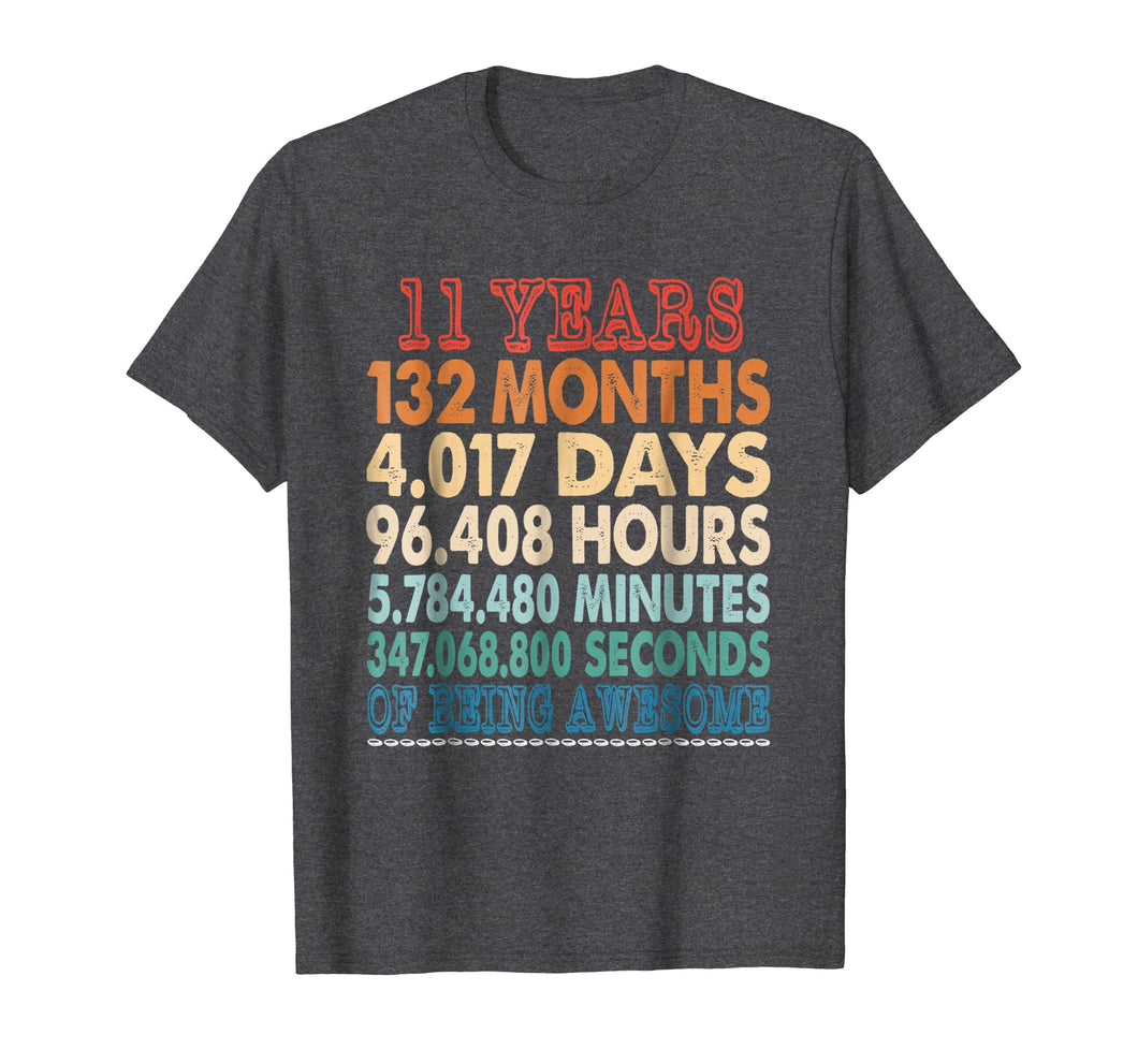 Funny shirts V-neck Tank top Hoodie sweatshirt usa uk au ca gifts for 11 Years Old 11th Bday Gifts Vintage Retro TShirt 132 Months 258750