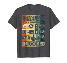 Ladda upp bild till gallerivisning, Funny shirts V-neck Tank top Hoodie sweatshirt usa uk au ca gifts for Level 40 Unlocked Shirt 40th Vintage Video Gamer Birthday 3120351
