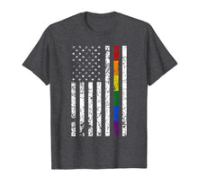 Ladda upp bild till gallerivisning, Vingate Rainbow American Flag LGBT pride month 2019 t-shirt 132679
