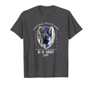 Funny shirts V-neck Tank top Hoodie sweatshirt usa uk au ca gifts for 2019 National Police Week K9 Unit Thin Blue Line Cop Gifts 3705010