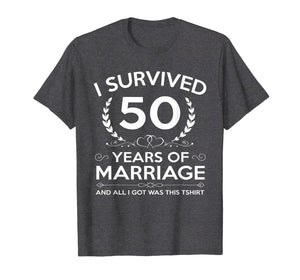 50th Wedding Anniversary Gifts Couples Husband Wife 50 Years T-Shirt-439990