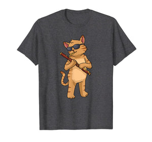 Cat Bassoon Shirt Women Men Jazz Music Cat Gifts Bassoonist T-Shirt-4003634