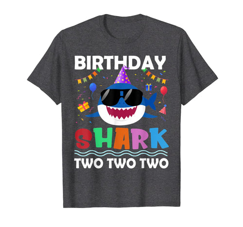 2nd Birthday Boy Shark Matching Party Gifts for Kids Shirt-252879
