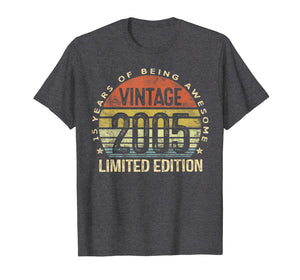 15 Year Old Gifts Vintage 2005 Limited Edition 15th Birthday T-Shirt-146376