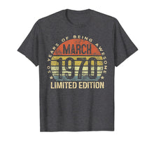 Ladda upp bild till gallerivisning, 50 Year Old Gifts March 1970 Limited Edition 50th Birthday T-Shirt-163364
