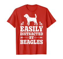 Ladda upp bild till gallerivisning, Funny shirts V-neck Tank top Hoodie sweatshirt usa uk au ca gifts for Easily Distracted By Beagles Funny Dog Lover Gifts Beagle T-Shirt 879791
