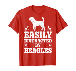 Funny shirts V-neck Tank top Hoodie sweatshirt usa uk au ca gifts for Easily Distracted By Beagles Funny Dog Lover Gifts Beagle T-Shirt 879791