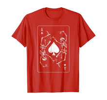 Ladda upp bild till gallerivisning, Goth Punk Ace Of Spades Card Shark Gambler Skeleton Shirt 125638
